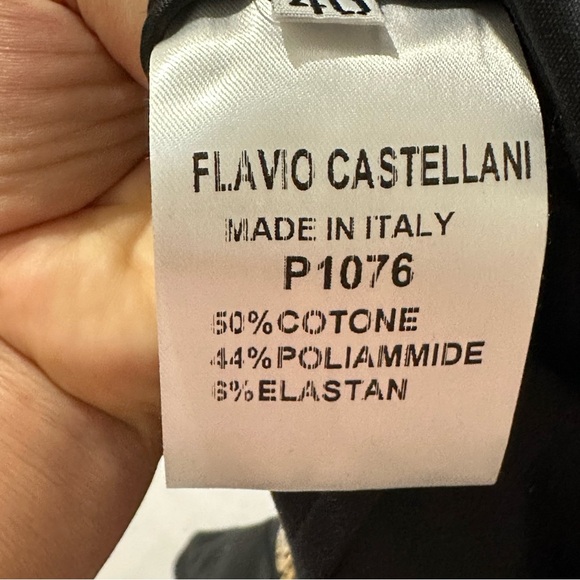 NWT Flavio Castellani Size 40 Black Shorts High Waist - Picture 4 of 7